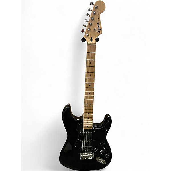 Used Squier Bullet Stratocaster HSS Black Solid Body Electric Guitar
