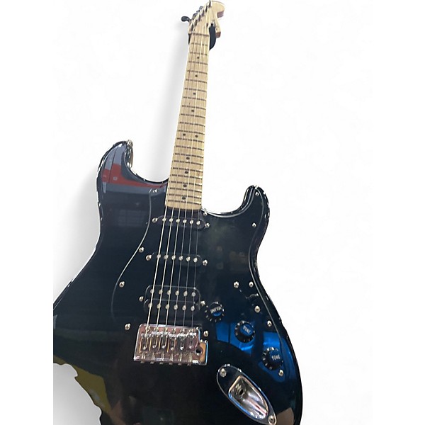 Used Squier Bullet Stratocaster HSS Black Solid Body Electric Guitar