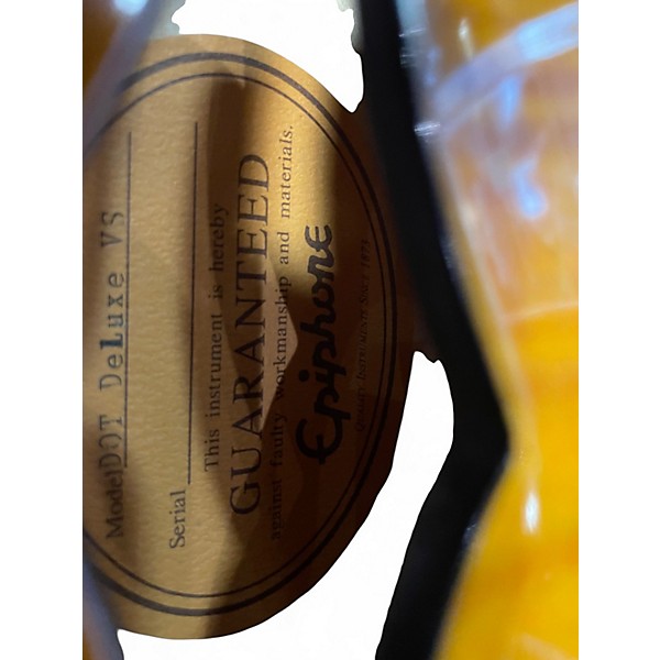 Used Epiphone Dot Deluxe Flametop 2 Color Sunburst Hollow Body Electric Guitar