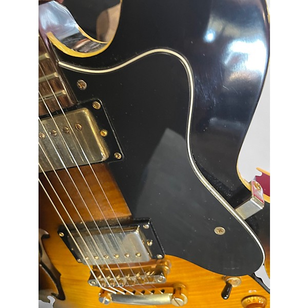 Used Epiphone Dot Deluxe Flametop 2 Color Sunburst Hollow Body Electric Guitar