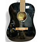 Used Fender CD60 Dreadnought Black Acoustic Guitar