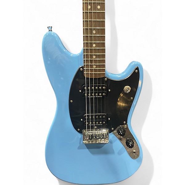 Used Squier Bullet Mustang HH Daphne Blue Solid Body Electric Guitar