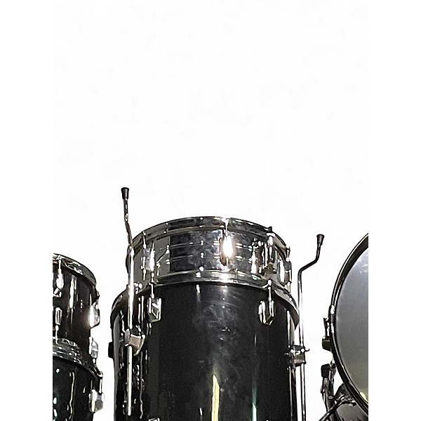 Used Rogers 5 Piece 5 Piece Drum Kit Black Drum Kit