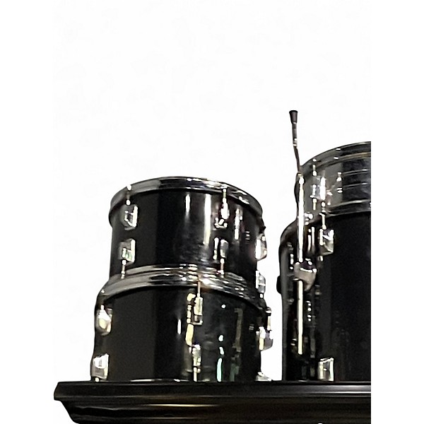 Used Rogers 5 Piece 5 Piece Drum Kit Black Drum Kit