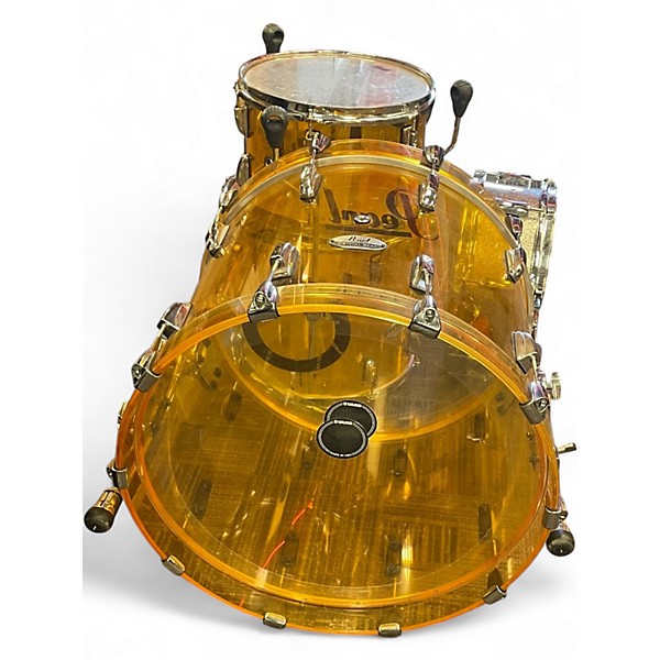 Used Pearl 3 Piece CRYSTAL BEAT TANGERINE GLASS Drum Kit