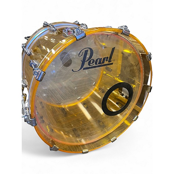 Used Pearl 3 Piece CRYSTAL BEAT TANGERINE GLASS Drum Kit
