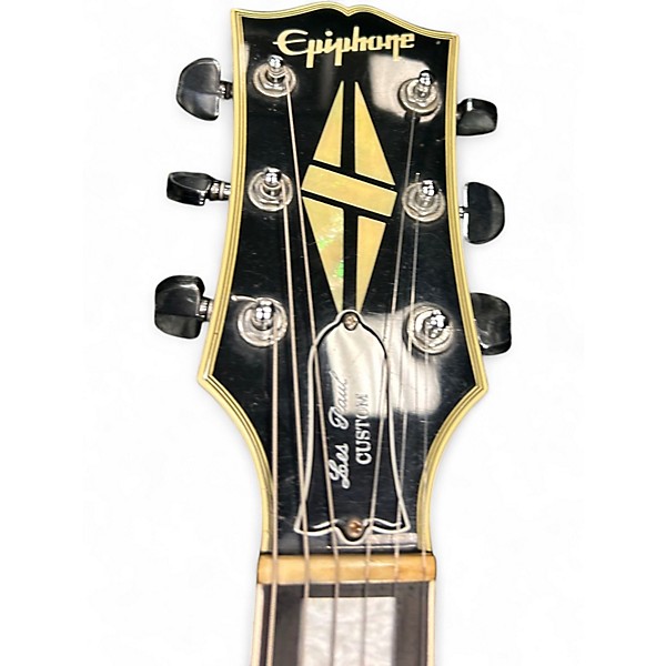Used Epiphone Les Paul Custom Black Solid Body Electric Guitar