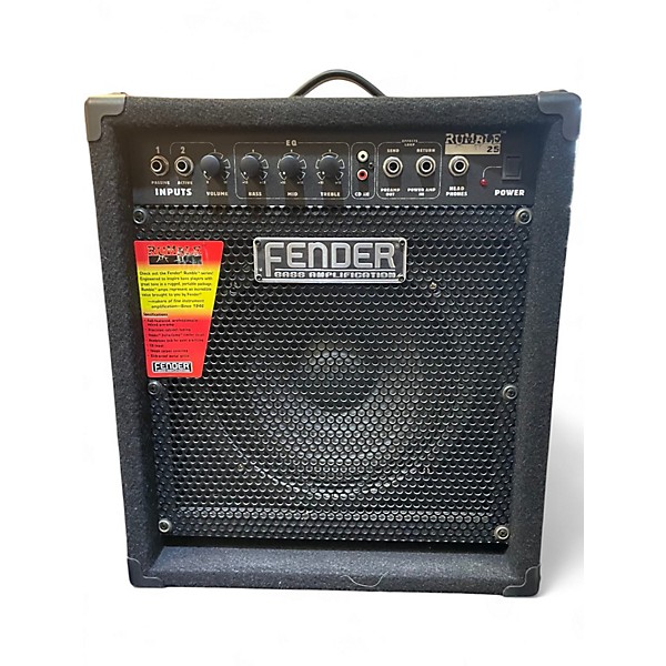 Used Fender Rumble 25 25W 1x10 Bass Combo Amp
