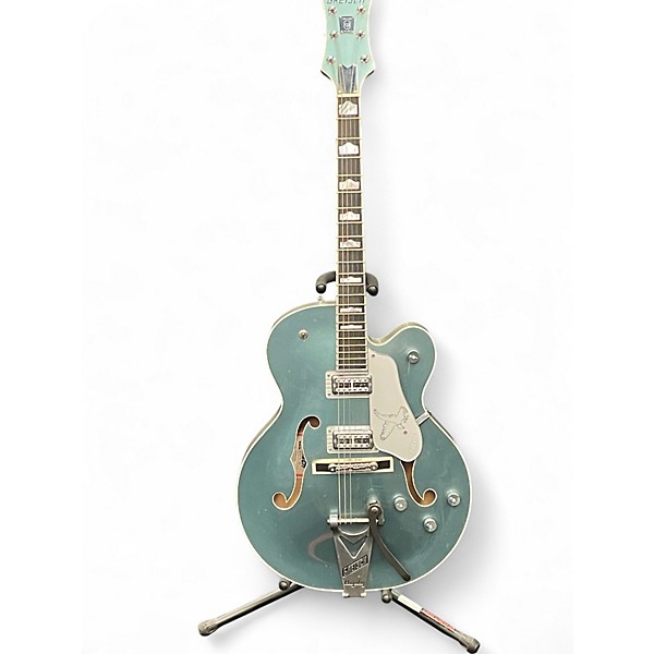 Used 2025 Gretsch Guitars G6136T Platnium Turquoise Hollow Body Electric Guitar