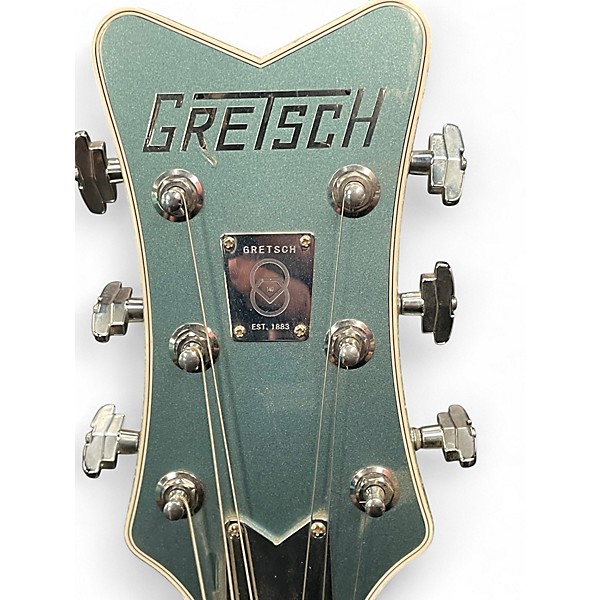 Used 2025 Gretsch Guitars G6136T Platnium Turquoise Hollow Body Electric Guitar