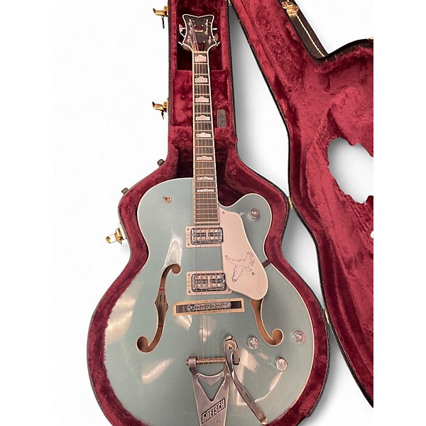 Used 2025 Gretsch Guitars G6136T Platnium Turquoise Hollow Body Electric Guitar