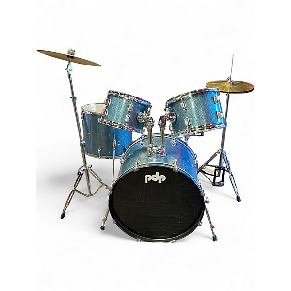 Used PDP by DW 5 Piece ENCORE BLUE SPARKLE Drum Kit