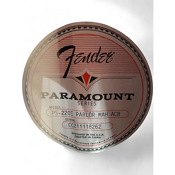 Used Fender Paramount 220E  Natural Acoustic Electric Guitar