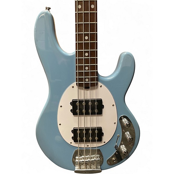 Used Sterling by Music Man StingRay Sub Series Sky Blue Electric Bass Guitar