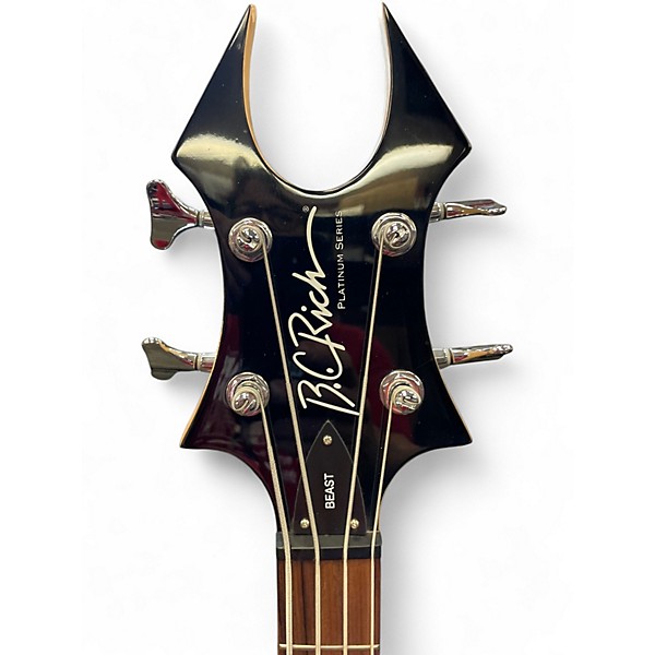 Used B.C. Rich platinum series beast Black Electric Bass Guitar