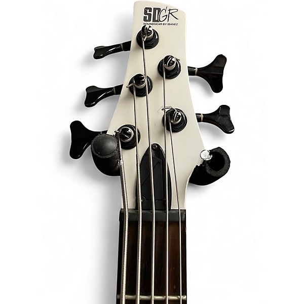 Used Ibanez SOUNDGEAR 5 STRING BASS White Electric Bass Guitar
