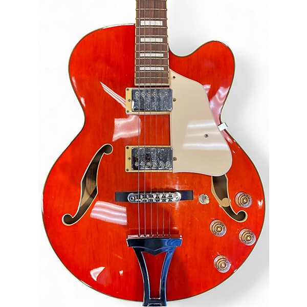 Used Ibanez AF75D Trans Orange Hollow Body Electric Guitar