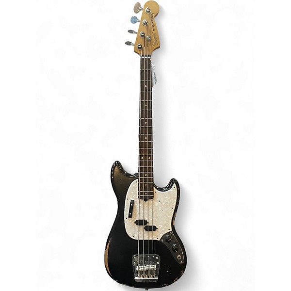 Used Fender Justin Meldal Road Worn Mustang Bass Black Electric Bass Guitar