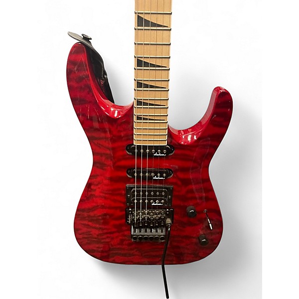 Used Jackson JS34Q Trans Red Solid Body Electric Guitar