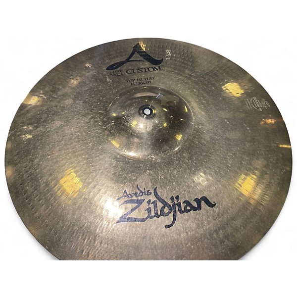 Used Zildjian 14in A Custom Hi Hat Pair Cymbal
