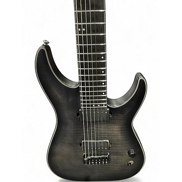 Used Schecter Guitar Research km-7 Trans Charcoal Solid Body Electric Guitar