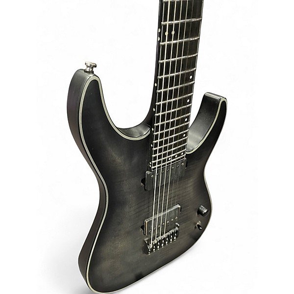 Used Schecter Guitar Research km-7 Trans Charcoal Solid Body Electric Guitar