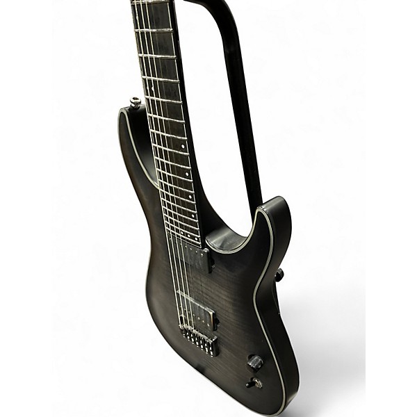 Used Schecter Guitar Research km-7 Trans Charcoal Solid Body Electric Guitar