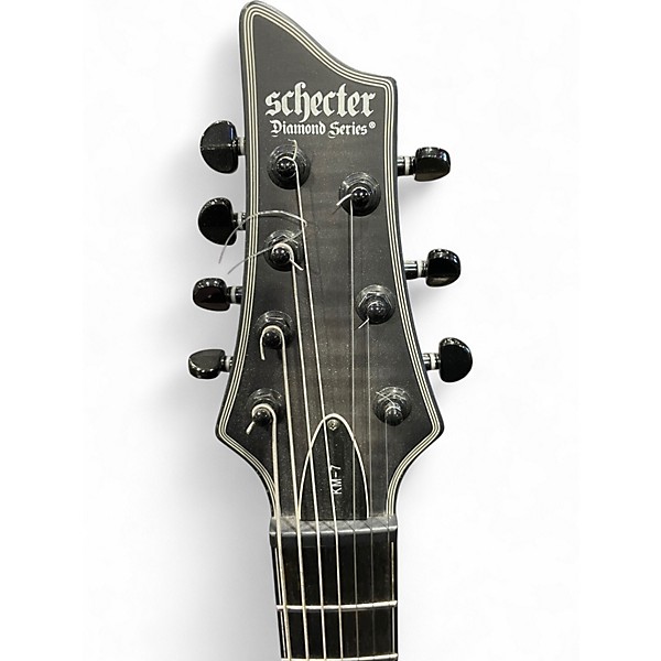 Used Schecter Guitar Research km-7 Trans Charcoal Solid Body Electric Guitar