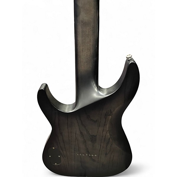 Used Schecter Guitar Research km-7 Trans Charcoal Solid Body Electric Guitar