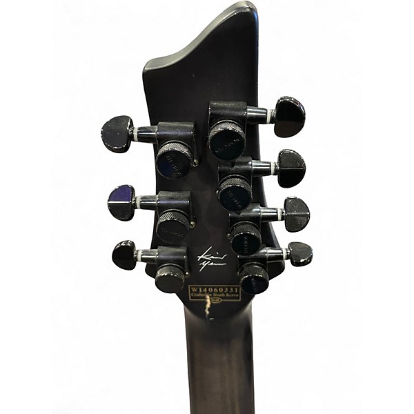 Used Schecter Guitar Research km-7 Trans Charcoal Solid Body Electric Guitar