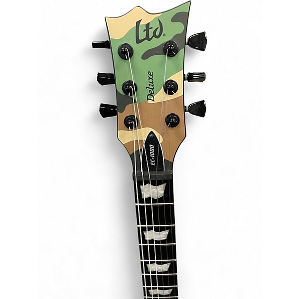 Used ESP LTD EC1000 Woodland Camo Desert Camo Solid Body Electric Guitar