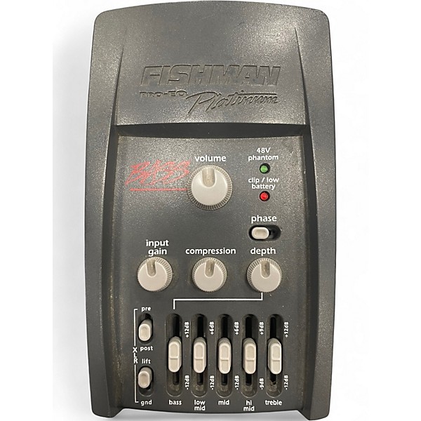 Used Fishman PROPLT101 Platinum EQ Pre With DI Acoustic Guitar Pickup