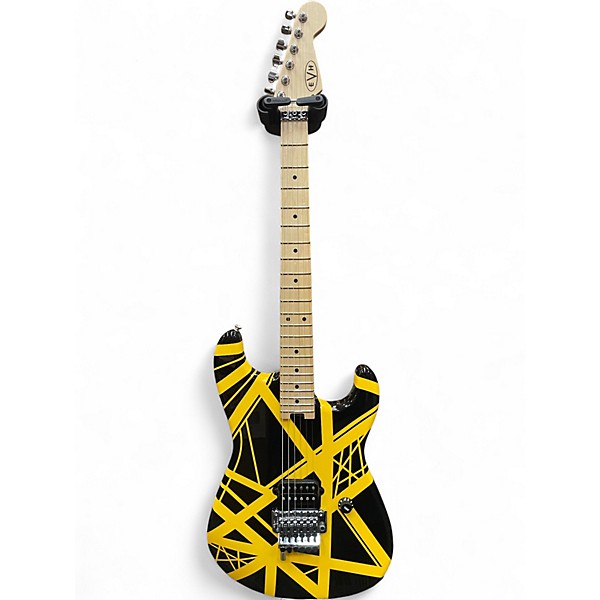 Used EVH Striped Series Black and Yellow Solid Body Electric Guitar