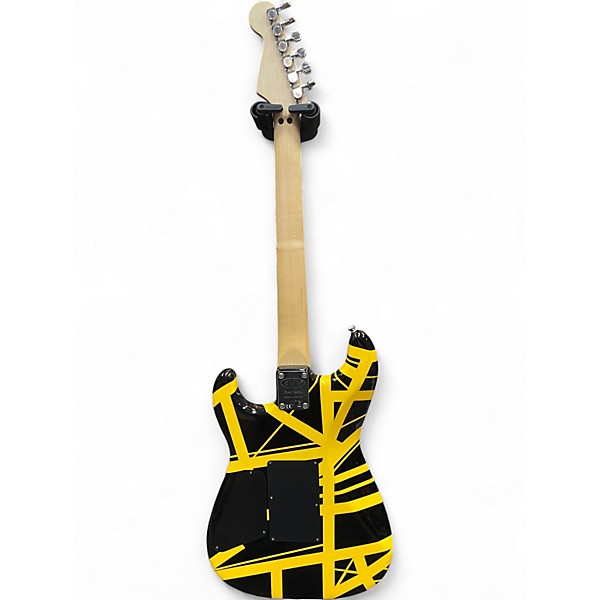 Used EVH Striped Series Black and Yellow Solid Body Electric Guitar