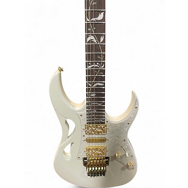 Used Ibanez JEM PIA3761 MIJ STALLION WHITE Solid Body Electric Guitar