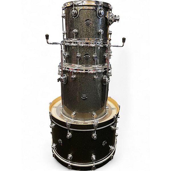 Used DW 4 Piece Performance Series Pewter Sparkle Drum Kit