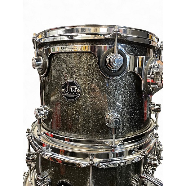 Used DW 4 Piece Performance Series Pewter Sparkle Drum Kit