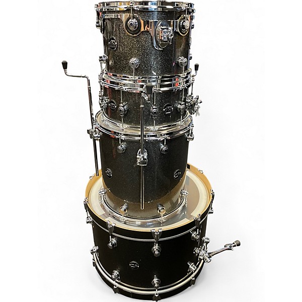 Used DW 4 Piece Performance Series Pewter Sparkle Drum Kit