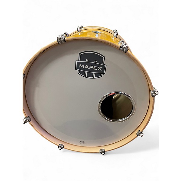 Used Mapex 5 Piece MARS BIRCH YELLOW SPARKLE Drum Kit