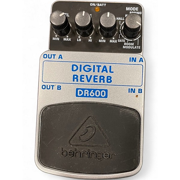 Used Behringer DR600 Digital Stereo Reverb Effect Pedal