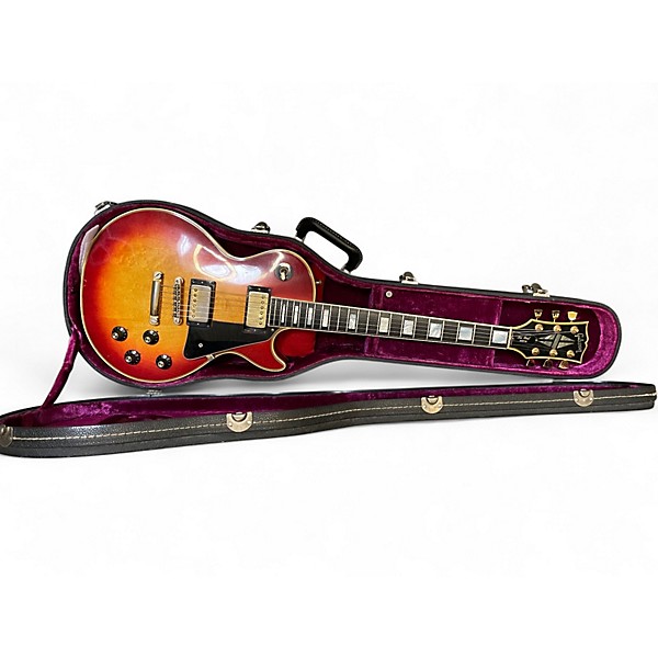 Vintage 1970s Gibson Les Paul Custom Cherry Sunburst Solid Body Electric Guitar