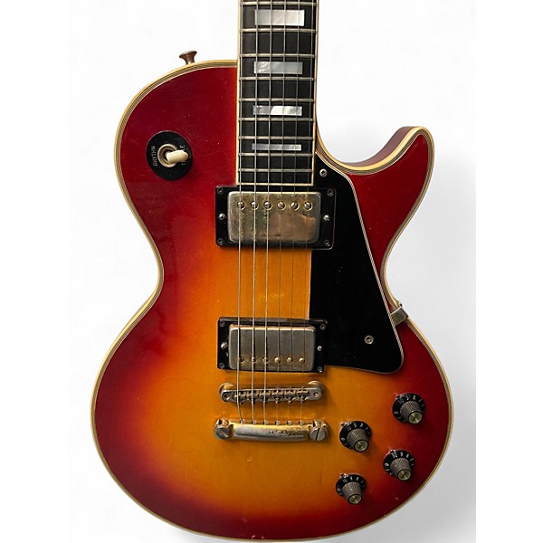 Vintage 1970s Gibson Les Paul Custom Cherry Sunburst Solid Body Electric Guitar