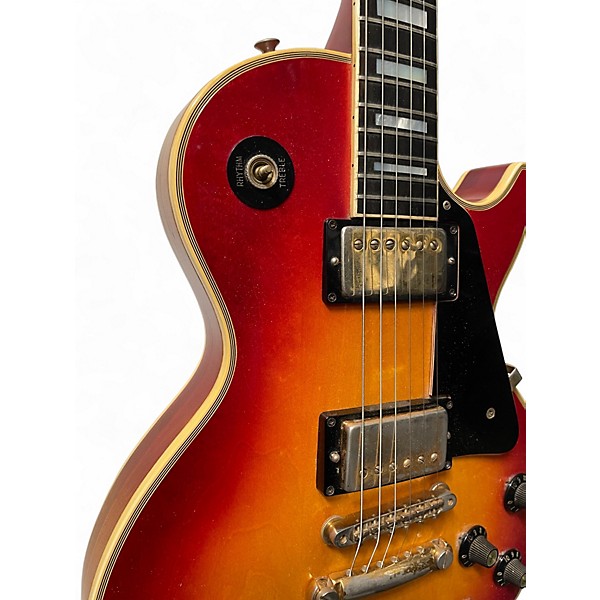Vintage 1970s Gibson Les Paul Custom Cherry Sunburst Solid Body Electric Guitar
