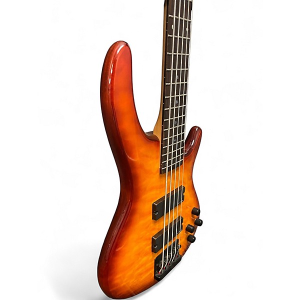 Used Dean Edge 5 String Amber Electric Bass Guitar