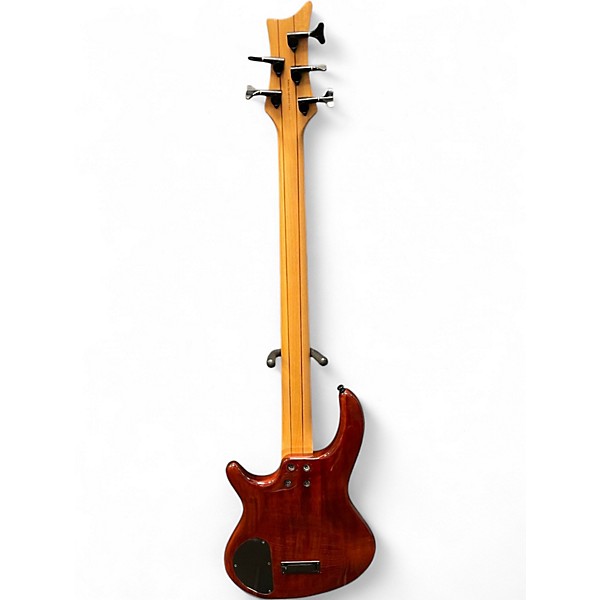 Used Dean Edge 5 String Amber Electric Bass Guitar