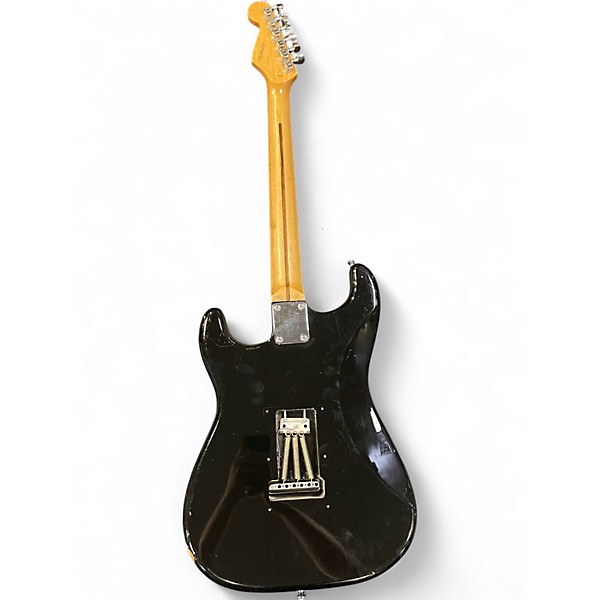 Used Squier Standard Stratocaster Black and White Solid Body Electric Guitar