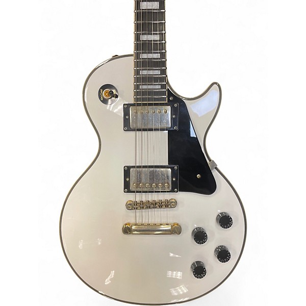 Used Epiphone Les Paul Custom Alpine White Solid Body Electric Guitar