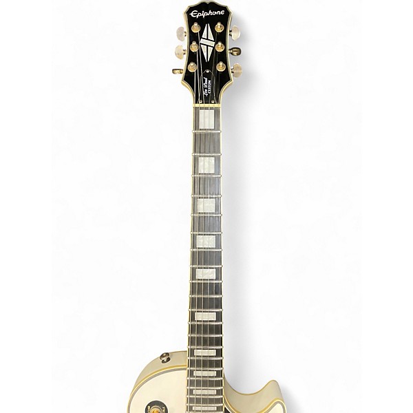 Used Epiphone Les Paul Custom Alpine White Solid Body Electric Guitar