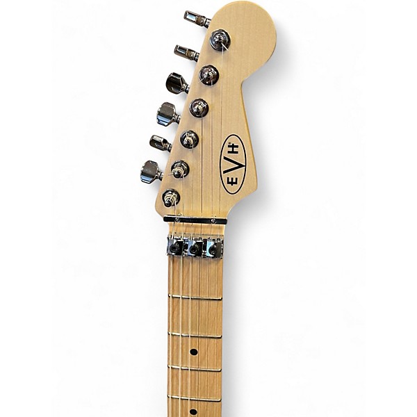 Used EVH Striped Series Black and Yellow Solid Body Electric Guitar