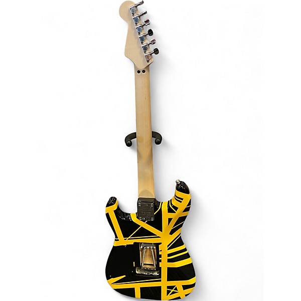 Used EVH Striped Series Black and Yellow Solid Body Electric Guitar